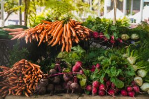 Fruits et légumes issus de l'agriculture bio